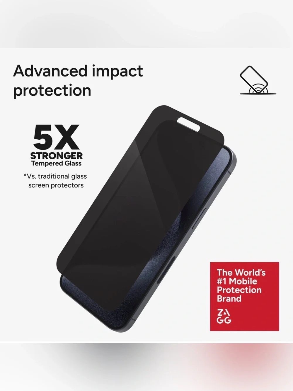 ZAGG Glass Elite 4-Way Privacy Screen Protector iPhone 15 Pro Max MSRP $60 NIB